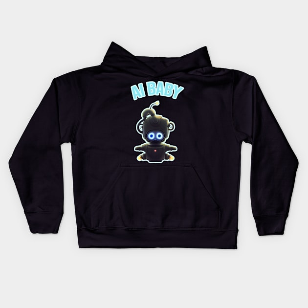 Ai litle robot Kids Hoodie by Aleksandar NIkolic